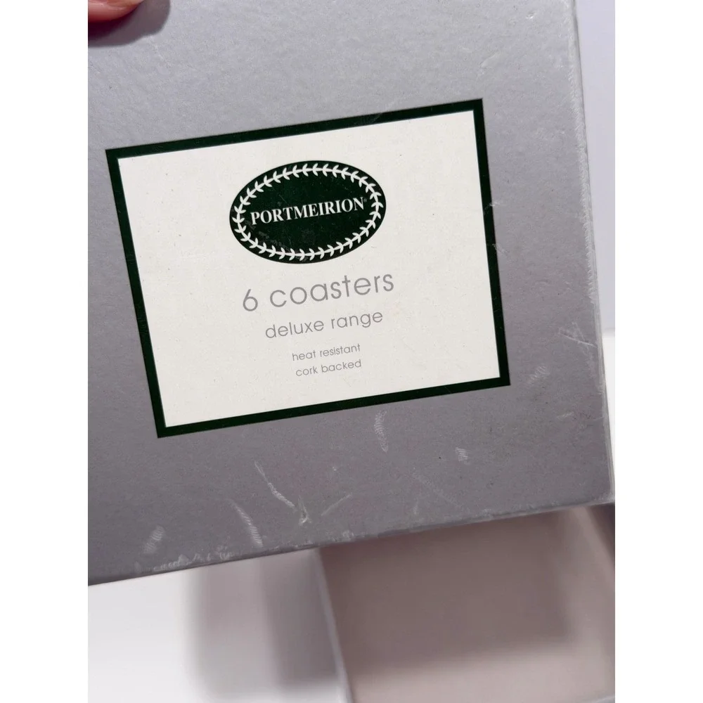 Portmeirion Up the Garden Path Square Coasters Cork Backed Deluxe Range Set of 5